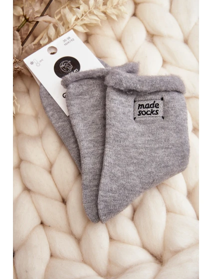 Damskie Grube Skarpety Szare