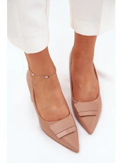 Lodičky Na Podpatku S Dekorací Tmavě Béžové model 21704585 - Boto