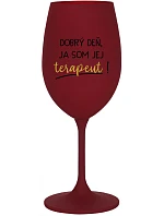 DOBRÝ DEŇ, JEM TERAPEUTE! - vínový pohár na víno 350 ml