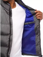 Pánská prošívaná šedá vesta Dstreet model 21964908 - FashionStreet