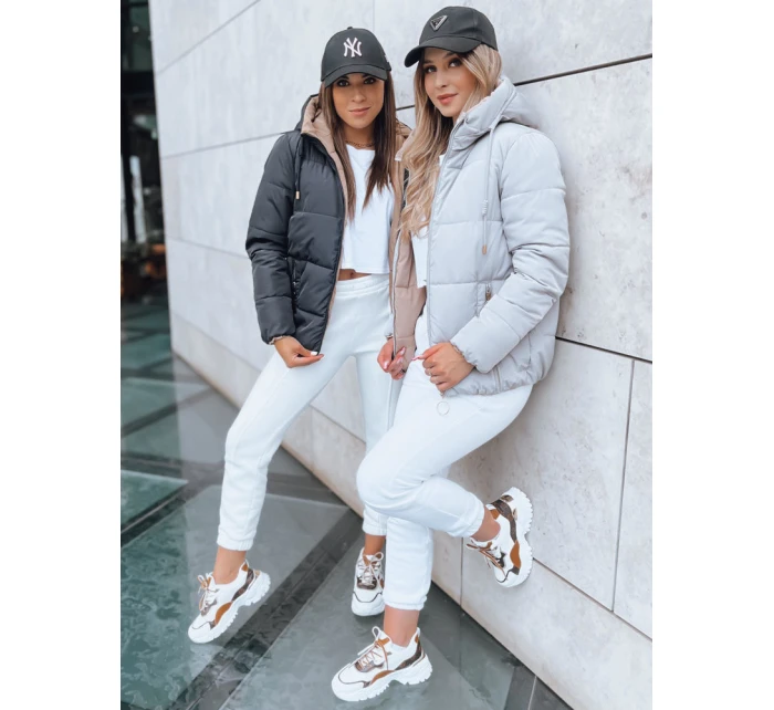 Dámska prechodná bunda prešívaná na oboch stranách VICTORIA SNUG sivá TY3696