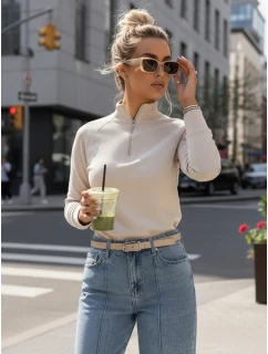 Dámská mikina se stojáčkem béžová Dstreet model 21996350 - FashionStreet