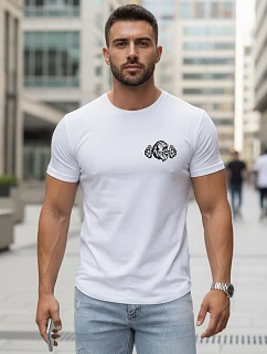 Koszulka męska z nadrukiem biała model 22156935 - FashionStreet