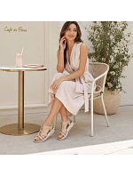 Pohodlné sandále Rieker W RKR680 beige Pohodlné sandále Rieker W RKR680 beige