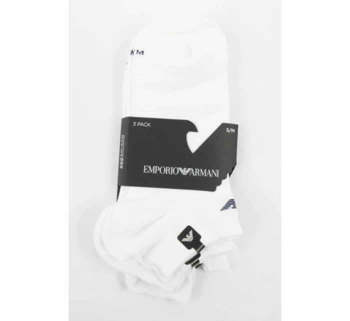 Emporio Armani Calza ponožky bavlnené biele pohodlné 3-pack Emporio Armani Calza ponožky bavlnené biele pohodlné 3-pack