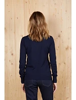 Women Dámský svetr s výstřihem do V deep black model 22500686 - NEOBLU Women Dámský svetr s výstřihem do V deep black model 22500686 - NEOBLU