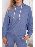 Džínsová mikina s kapucňou v sade