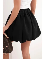 Dámska viskózna balónová sukňa s elastickým pásom čierna
