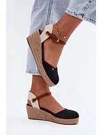 Dámske espadrilky na platforme Wrangler 20261087-25Y Black Dámske espadrilky na platforme Wrangler 20261087-25Y Black