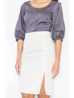 Dámska košeľa M029 Tmavo šedá - Figl Dámska košeľa M029 Tmavo šedá - Figl