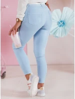Dámské úzké kalhoty s páskem modré Dstreet model 21984793 - FashionStreet