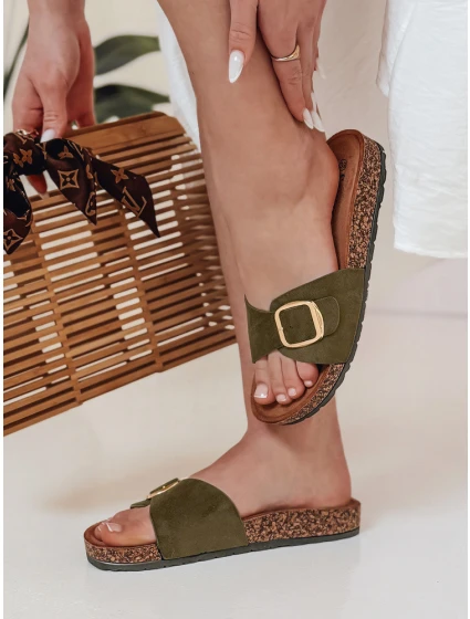 Dámské korkové žabky green Dstreet model 21989034 - FashionStreet