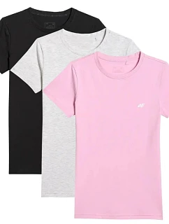 Dámske tričko (SET 3 tričiek) 4F 4FWMM00TTSHF3306-10S-20S-56S