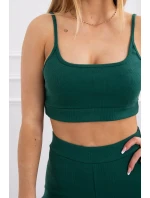 Souprava s kalhotami s vysokým pasem zelená Souprava s kalhotami s vysokým pasem zelená