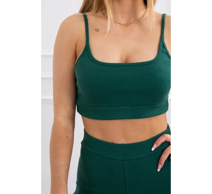 Souprava s kalhotami s vysokým pasem zelená Souprava s kalhotami s vysokým pasem zelená