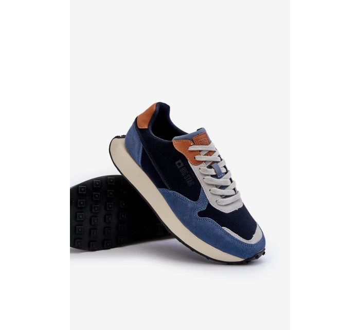 Męskie Sneakersy Memory Foam System Big Star NN174356 Granatowe