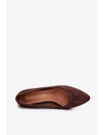 Eko semišové lodičky Sergio Leone 1336 čokoládové