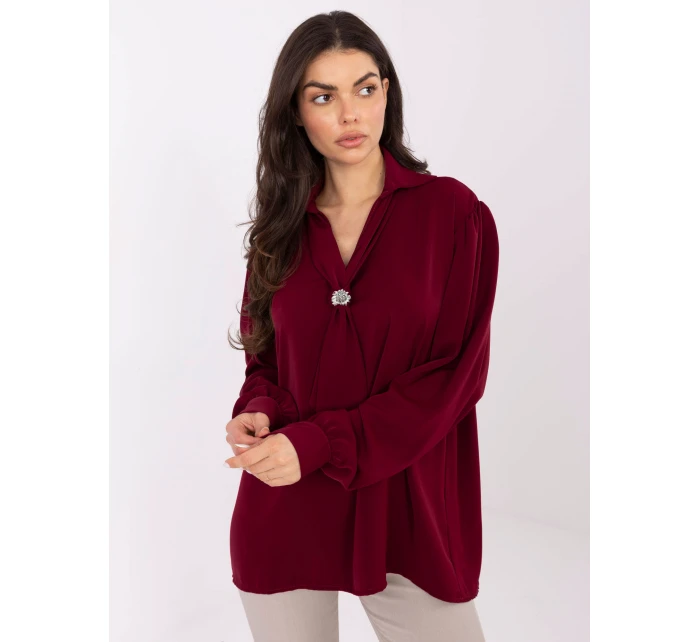 Bluzka IT BZ model 21766375 bordowy - FPrice Bluzka IT BZ model 21766375 bordowy - FPrice