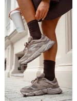 Dámske ponožky s prúžkami - čokoládové Dámske ponožky s prúžkami - čokoládové