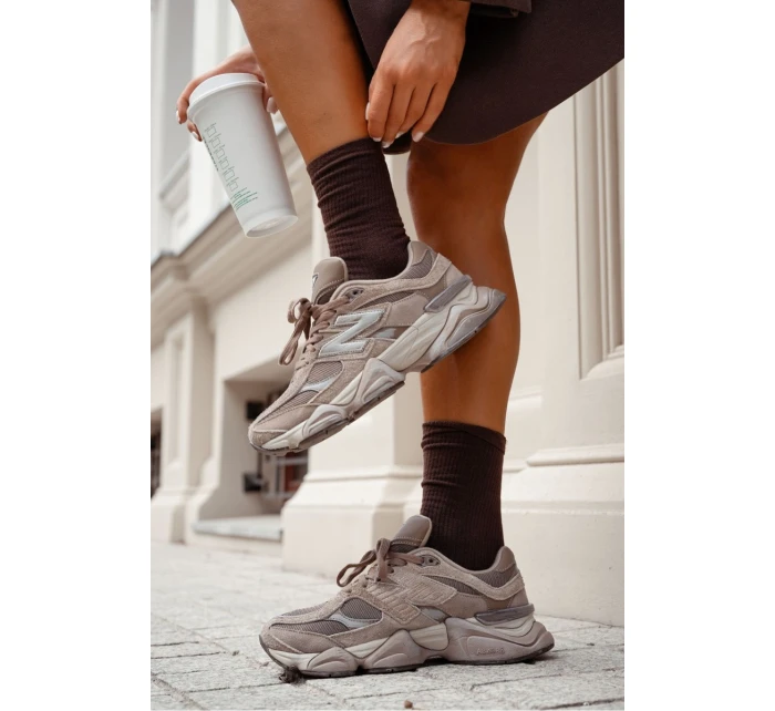 Dámske ponožky s prúžkami - čokoládové Dámske ponožky s prúžkami - čokoládové