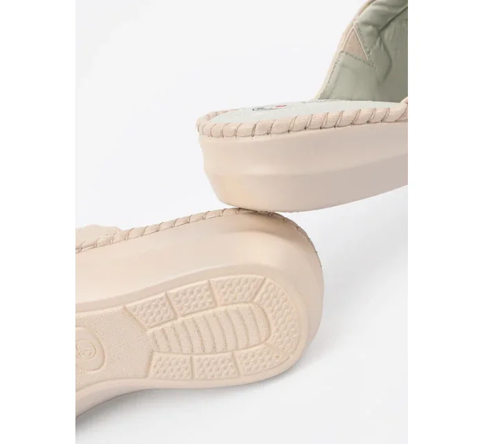 Originálne dámske papuče Jasnobeżowy Flat Heeled Originálne dámske papuče Jasnobeżowy Flat Heeled