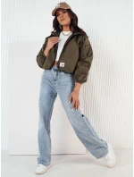 Dámská přechodná bunda s kapucí zelená Dstreet model 21974240 - FashionStreet