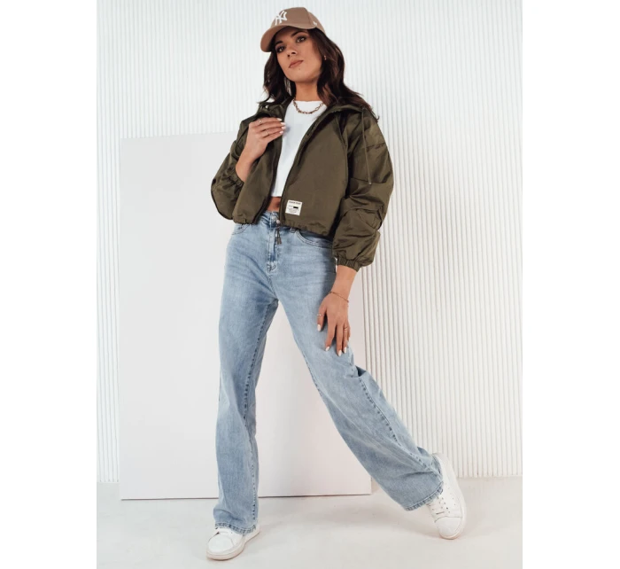 Dámská přechodná bunda s kapucí zelená Dstreet model 21974240 - FashionStreet