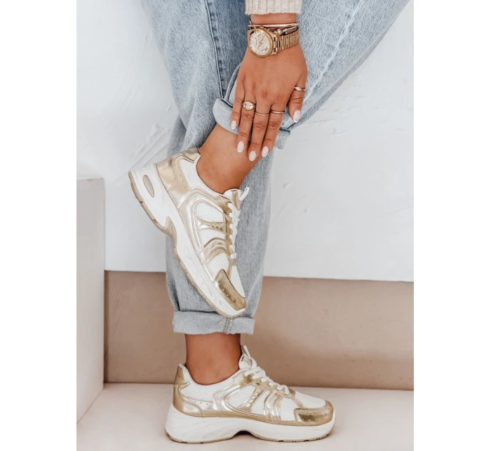 Dámské tenisky s podrážkou gold Dstreet model 21991701 - FashionStreet Dámské tenisky s podrážkou gold Dstreet model 21991701 - FashionStreet