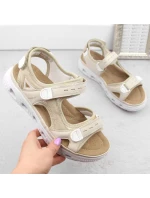 Pohodlné sandály na suchý zip W model 21003033 beige - Rieker