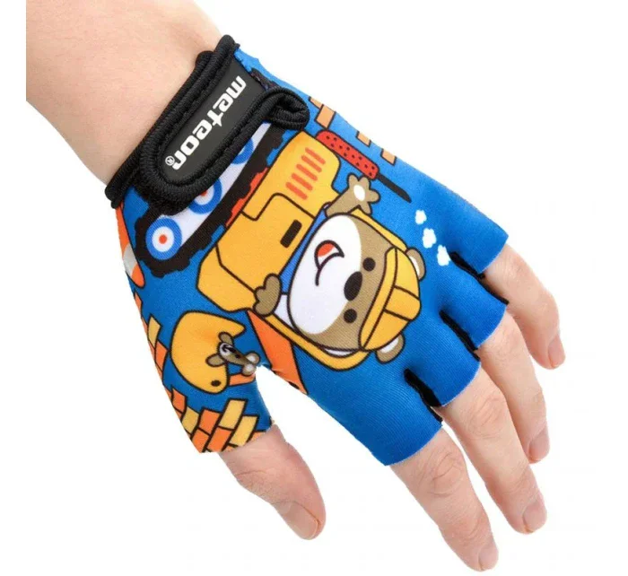 Detské cyklistické rukavice Teddy Builder 26184-26185-26186 - Meteor