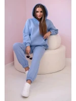 Bavlněná souprava s potiskem modrý Bavlněná souprava s potiskem modrý