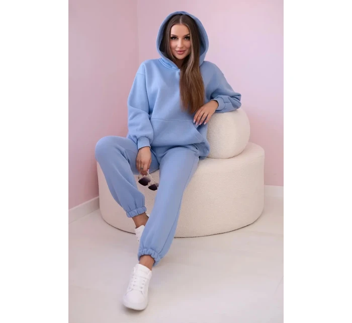 Bavlněná souprava s potiskem modrý Bavlněná souprava s potiskem modrý