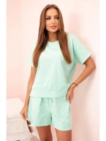 Dámský punto set s krátkými rukávy a šortkami mincovna Dámský punto set s krátkými rukávy a šortkami mincovna