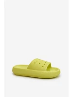 Damskie Piankowe Klapki Na Grubej Podeszwie Limonka Beula