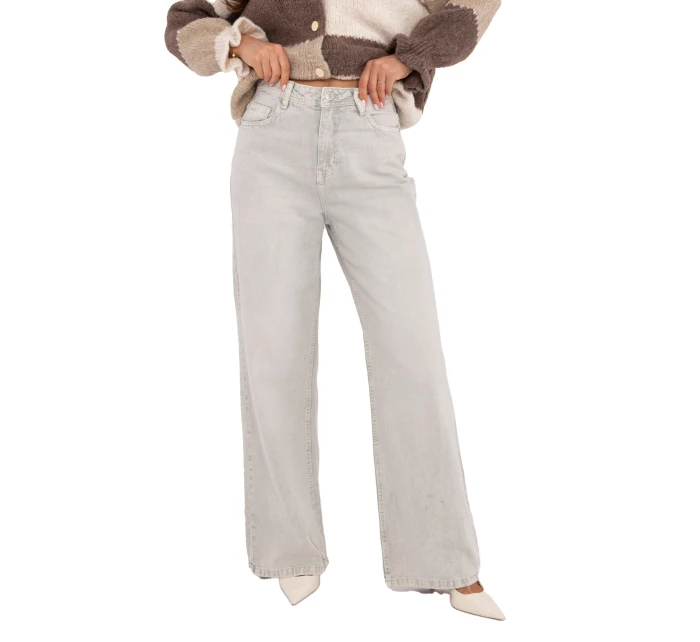 Nohavice D80028BB62487A1 svetlo sivé