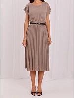 Sukienka DHJ SK  ciemny bezowy model 22251311 - FPrice