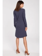 Dámské šaty model 18002345 modré BE - BeWear Dámské šaty model 18002345 modré BE - BeWear
