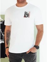 Pánské bílé tričko s potiskem Dstreet model 21975011 - FashionStreet Pánské bílé tričko s potiskem Dstreet model 21975011 - FashionStreet