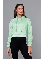 Krátká tepláková mikina v pistáciové barvě s kapucí model 18378848 - J.STYLE Krátká tepláková mikina v pistáciové barvě s kapucí model 18378848 - J.STYLE