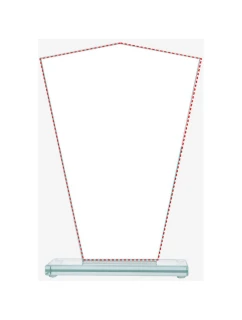 Sklenená trofej s matným podstavcom