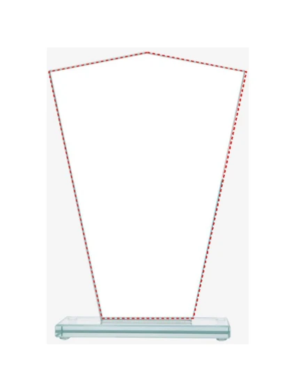 Sklenená trofej s matným podstavcom