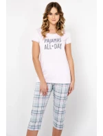 Talianska móda Glamour celá dĺžka 3/4 veľkosť sp. farba: svetloružová/potlač