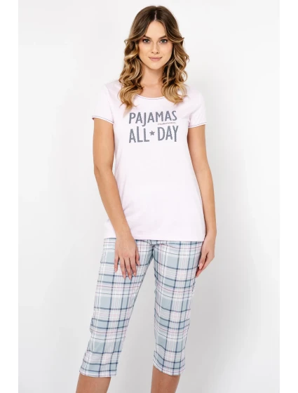 Talianska móda Glamour celá dĺžka 3/4 veľkosť sp. farba: svetloružová/potlač