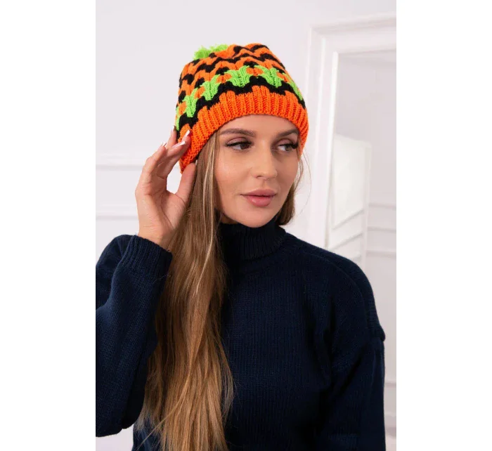Dámská čepice Laila orange neon model 18751303 - K-Fashion