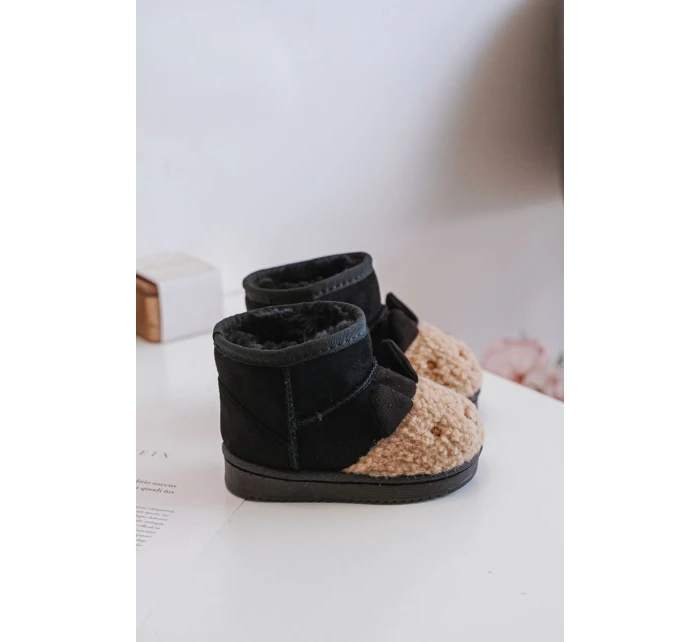 Zateplené dětské sněhule černé model 21678721 - Boto Zateplené dětské sněhule černé model 21678721 - Boto