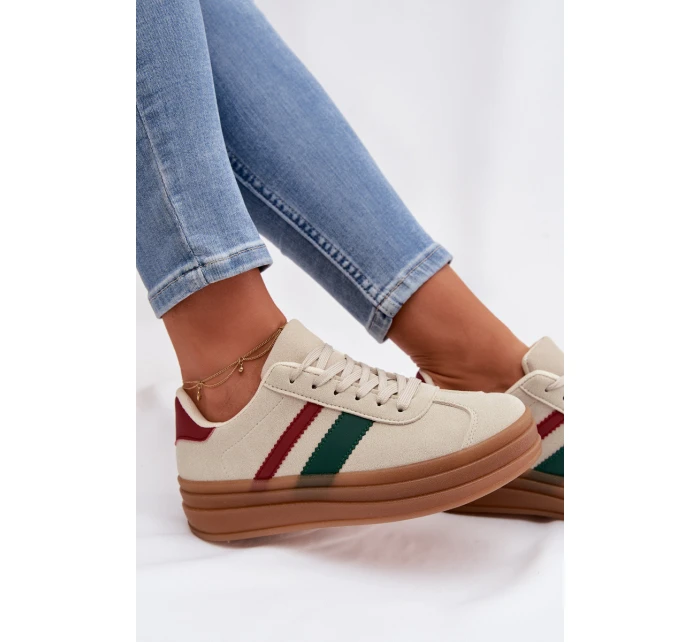 Dámské tenisky na platformě Béžové Janivelle