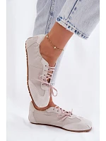 Dámske semišové nízke tenisky Big Star TT274599 Beige