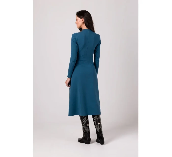 Rozšířené šaty s kapsami tmavě modré model 18914759 - BeWear