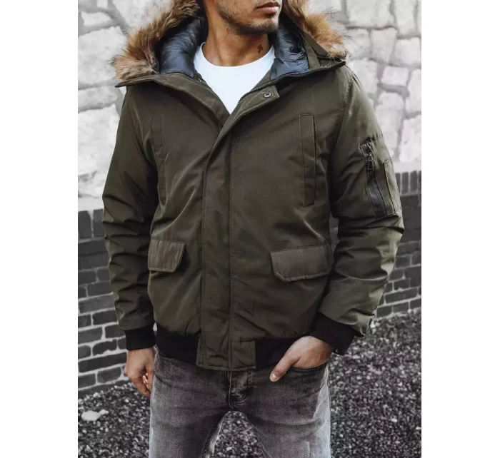 Pánska zimná zelená bunda FashionStreet TX4308