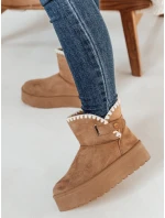 Dámske čižmy FLUFFIEZ camel FashionStreet ZY0561